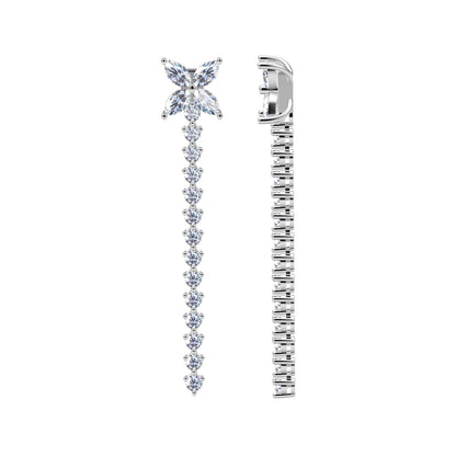 TIF40393128 four-leaf horse eye long earrings