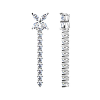 TIF43173552 four-leaf horseeye flower long earrings