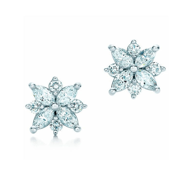 TIF97027149 snowflake marquise diamond earrings