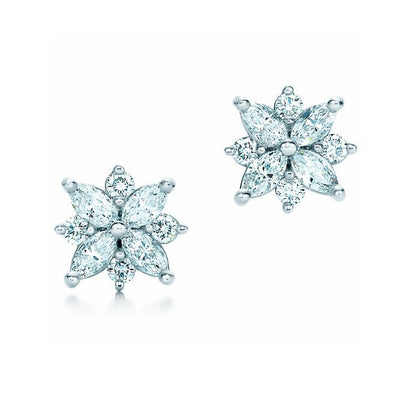 TIF97027149 snowflake marquise diamond earrings