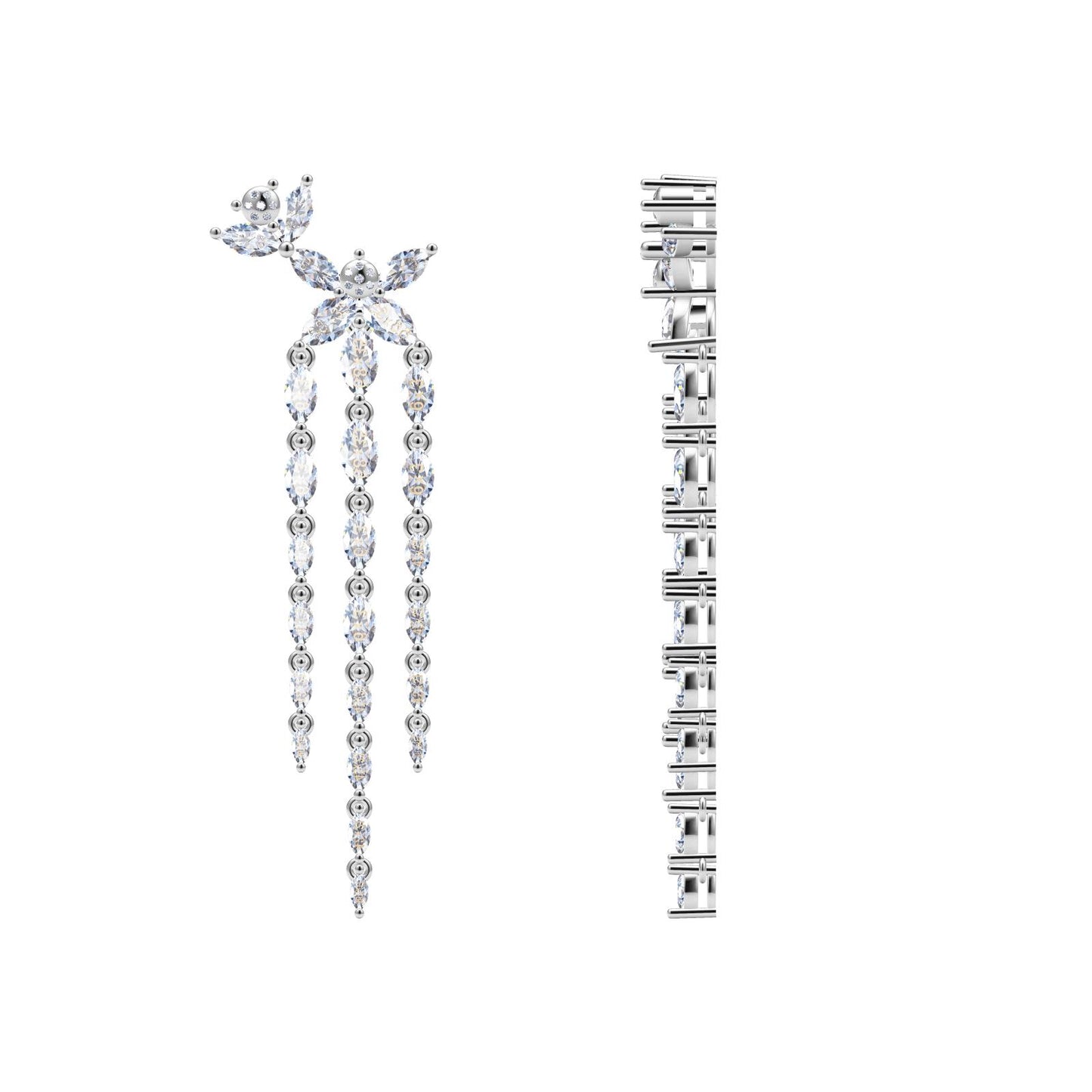 TIF87600201 marquise tassel earrings