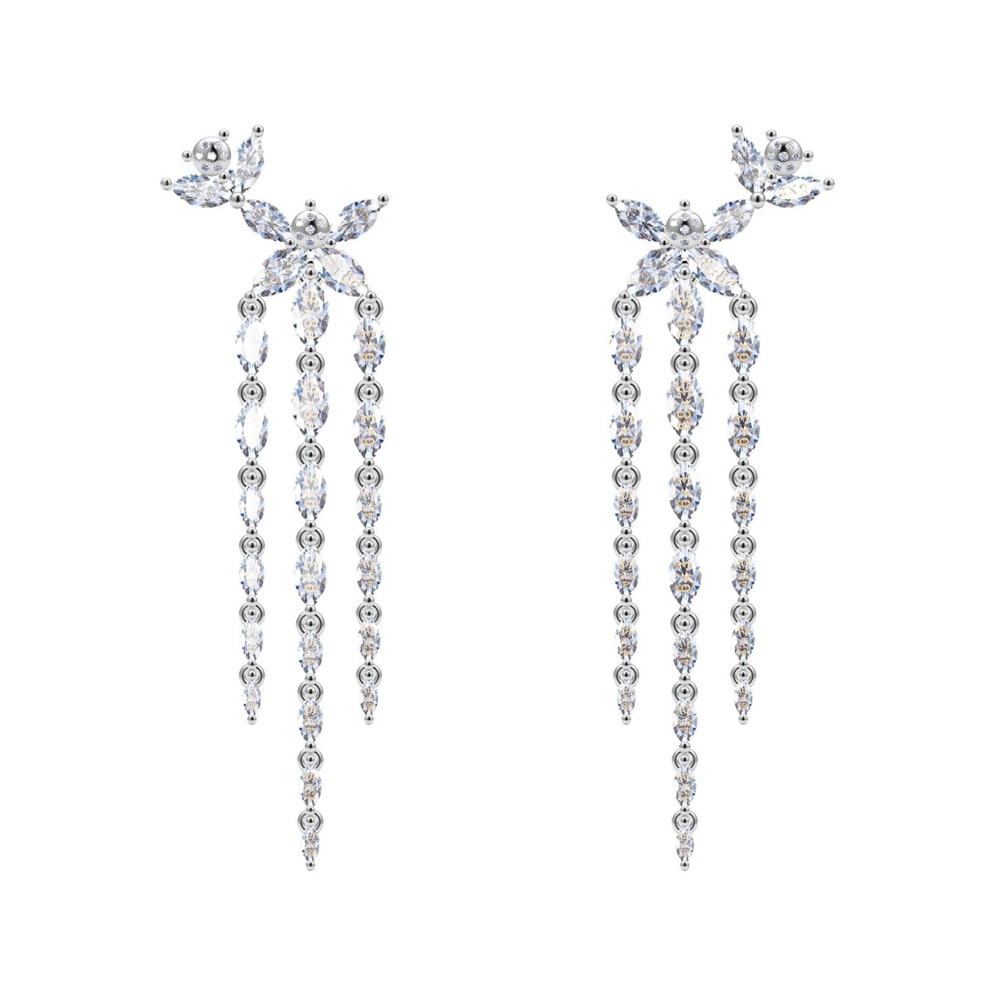 TIF87600201 marquise tassel earrings