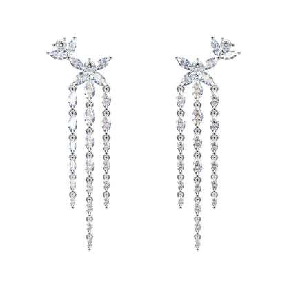 TIF87600201 marquise tassel earrings