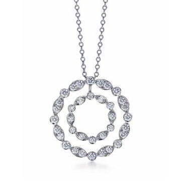 TIF8072967 Two-circle marquise-shaped ring pendant
