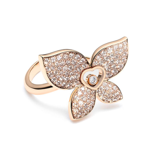 XB-828535 glass butterfly full diamond ring