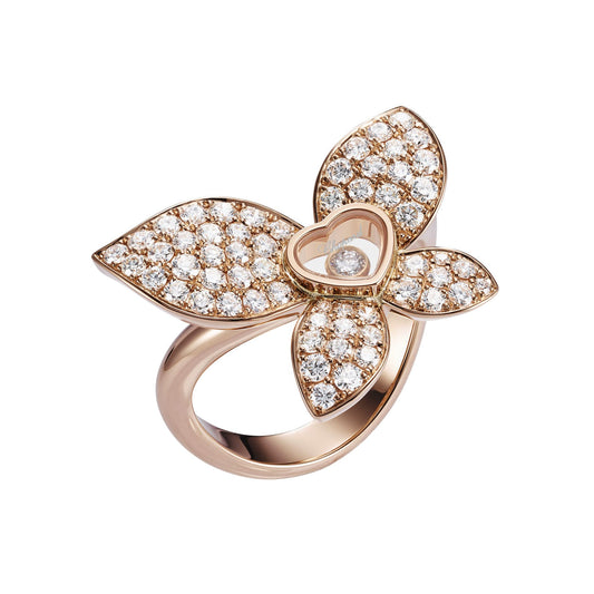 XB-828536-5010 small glass butterfly ring 12#