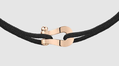 FLD-6B1144 mini light gold horseshoe 8.6x6.6MM red rope bracelet