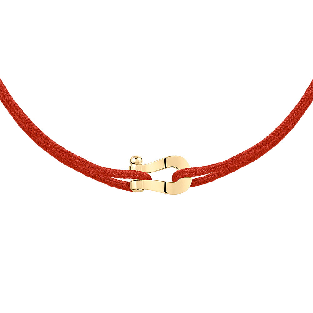 FLD-6B1144 mini light gold horseshoe 8.6x6.6MM red rope bracelet