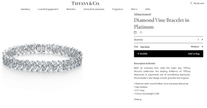 TIF67143639 Marquise round diamond vine bracelet