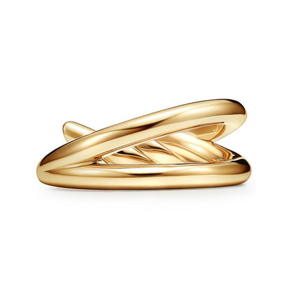 TIF68890381 twisted rope light gold two-ring ring (guest version)