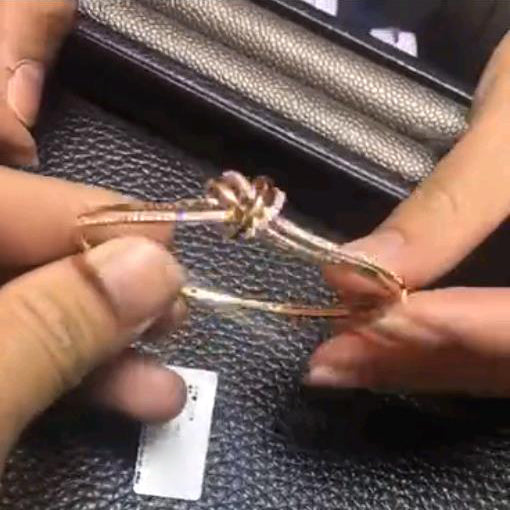 TIF41985875 Diamond Ribbon Twist Rope Bracelet
