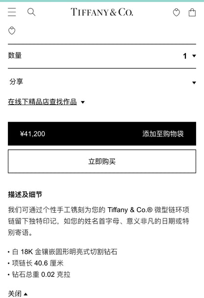 TIF7015133微型扣环项链