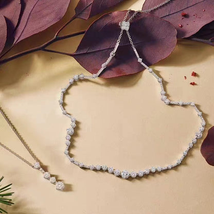 DBES-N1031200070 bar diamond necklace headband