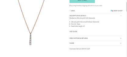 TIF82412214 vertical stone pendant