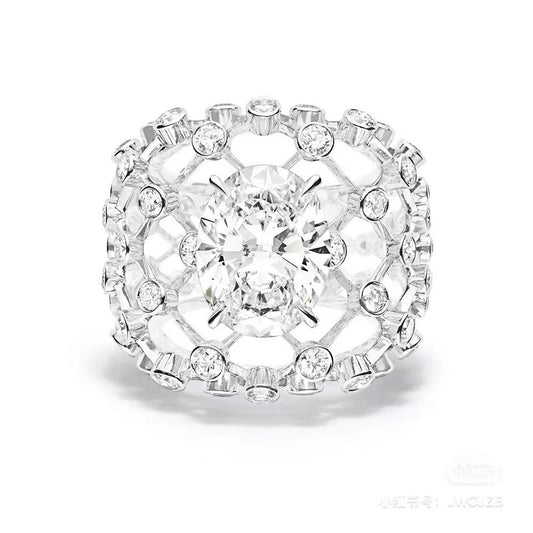 SM-084544 egg-shaped stone blister bezel ring 14# main stone 10×13
