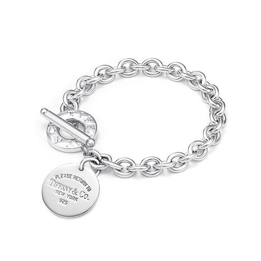TIF81089453 light gold round buckle bracelet