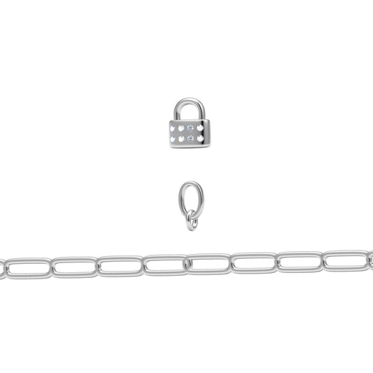 TIF68842973 diamond lock bracelet