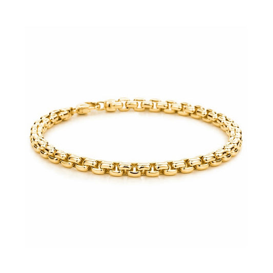 TIF83486181 light gold men's square chain bracelet