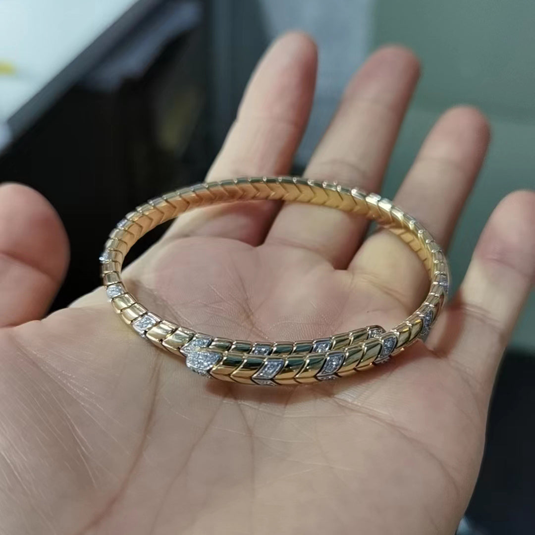 BGL-BR69648分色编织纹蛇身卷身手镯