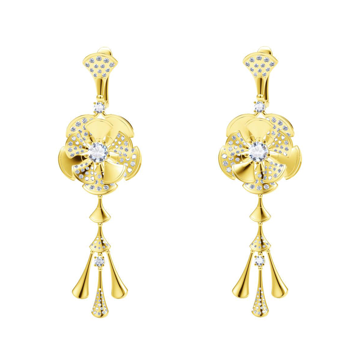BGL-OR469639 fan-shaped long ear clip large set of windmill earrings