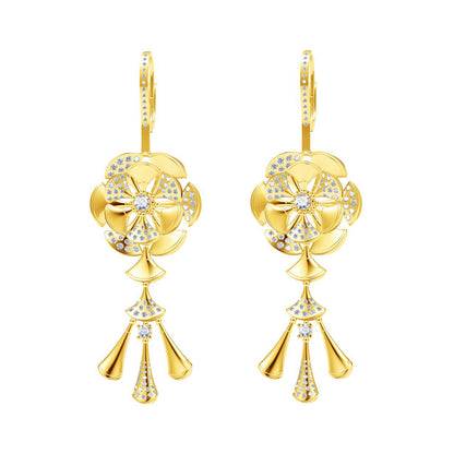 BGL-OR437598 speaker set earrings fan-shaped windmill