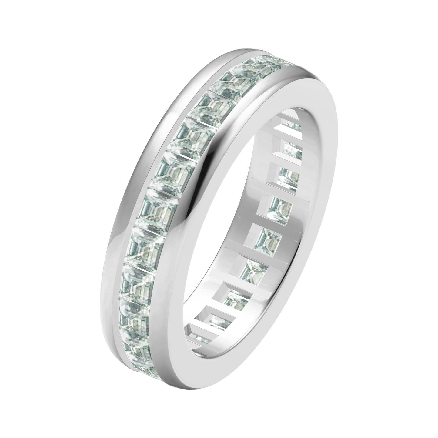 TIF53601907 princess side inlaid ring