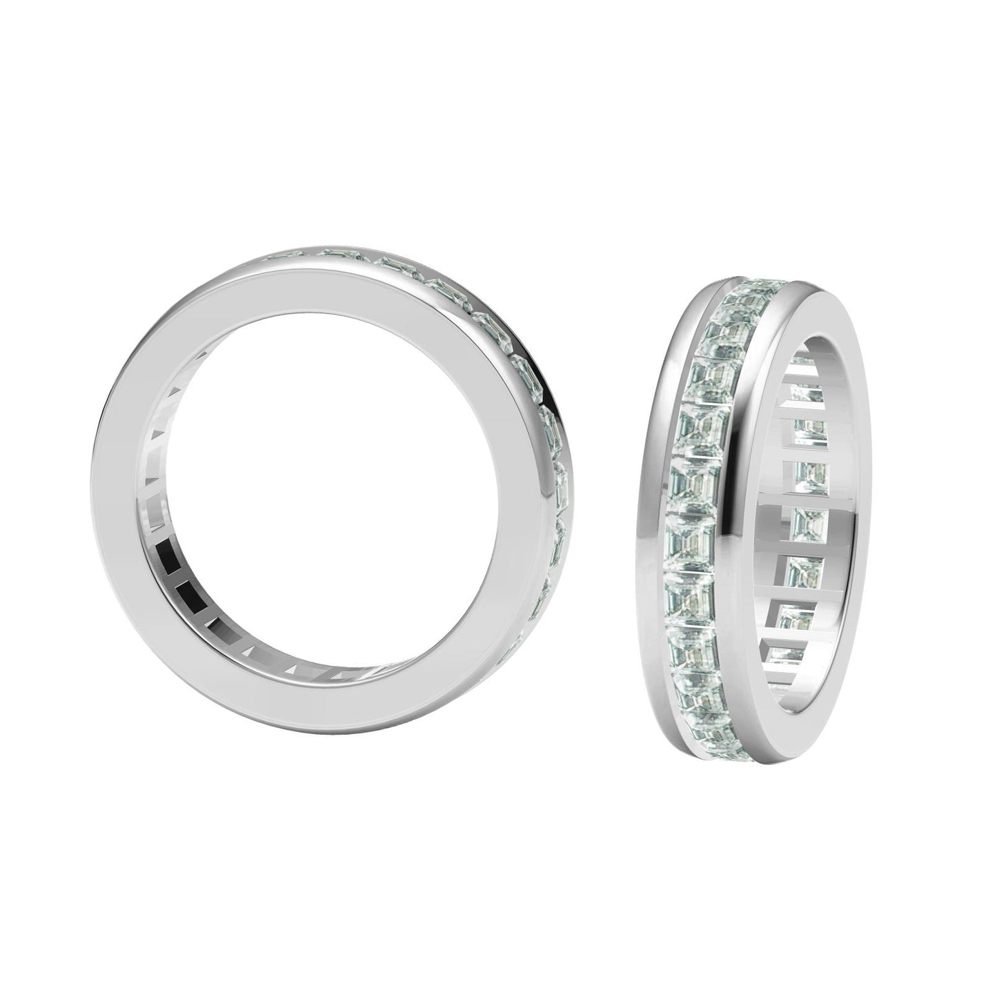 TIF53601907 princess side inlaid ring