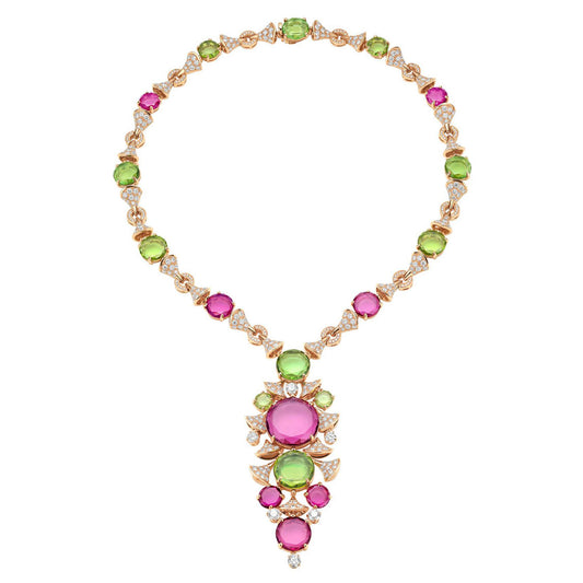 BGL-589348 fan skirt fan crystal necklace