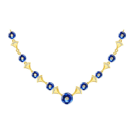 BGL-584511 Scalloped Skirt Fan Necklace
