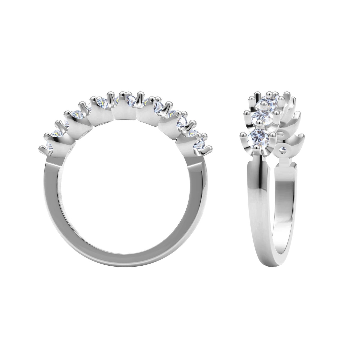 TIF76451016U groove prong inlay ring 13#