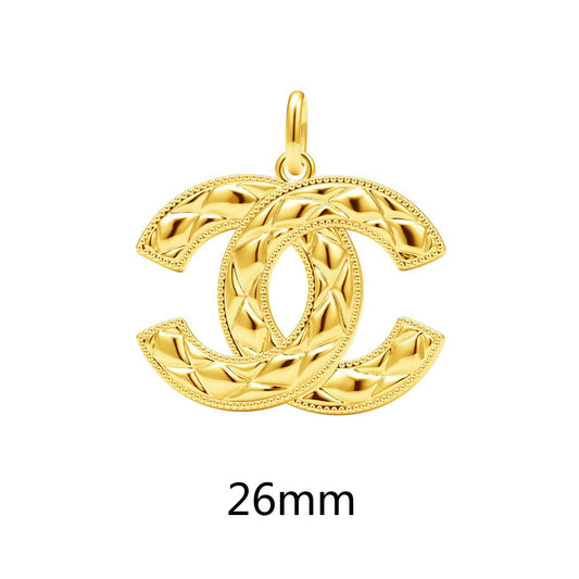 XNE-J48133 double c cross fork bead pendant