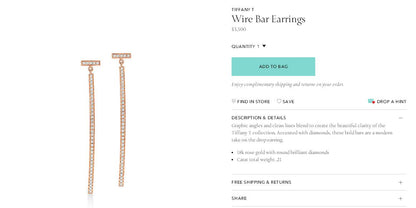 TIF78047362 guest version full diamond T-shaped bar earrings