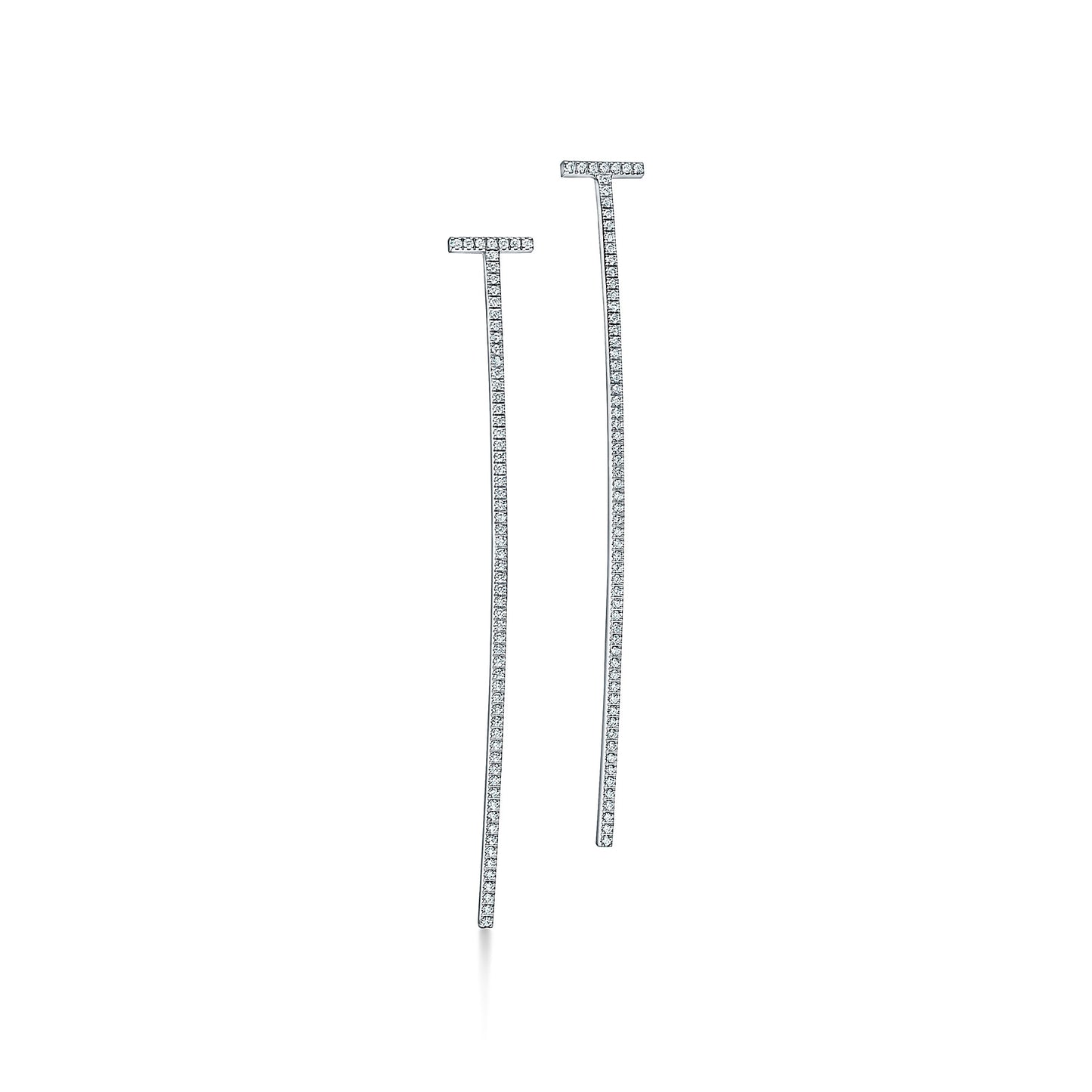TIF80471236T字一体长条镶石耳环