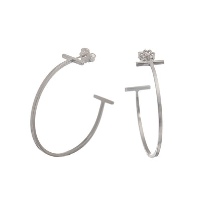 TIF87702982光金大号T字线圈耳钉
