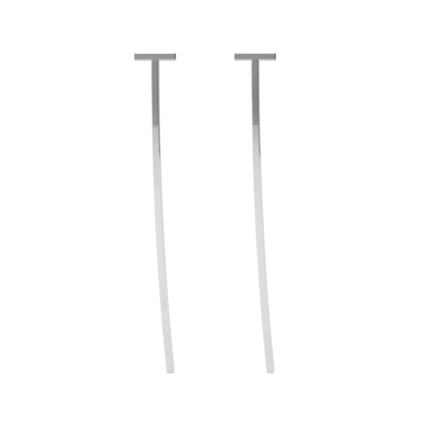 TIF-599168T字一体长条光金耳钉
