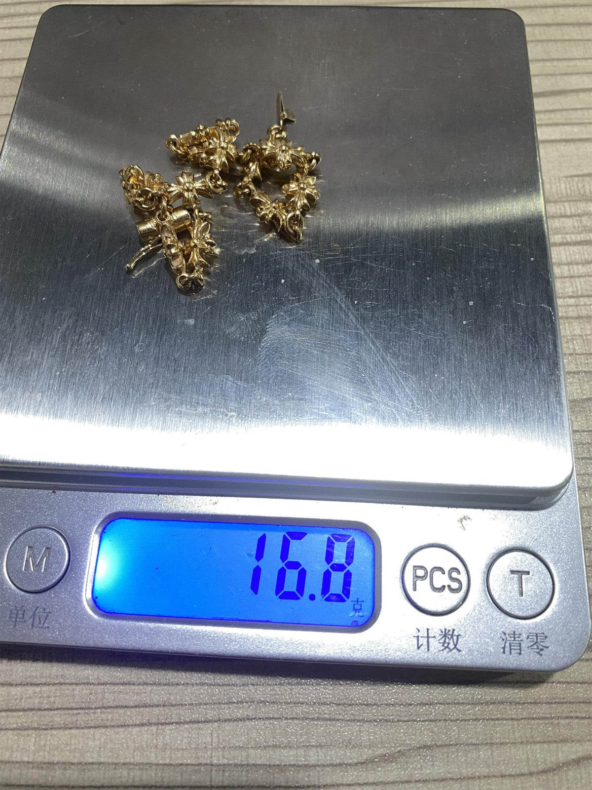 KLX-484614十字架光金手链19cm 客版