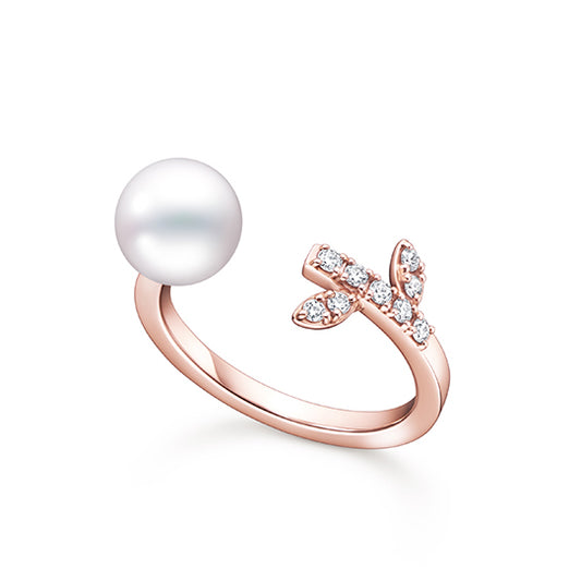 TSQ-RPI-4859 Leaf Pearl Ring
