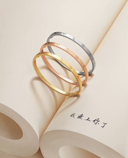 BGL-BR859976光金字母手镯窄版
