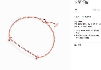TIF60150751 small smile T-shaped diamond bracelet customer version