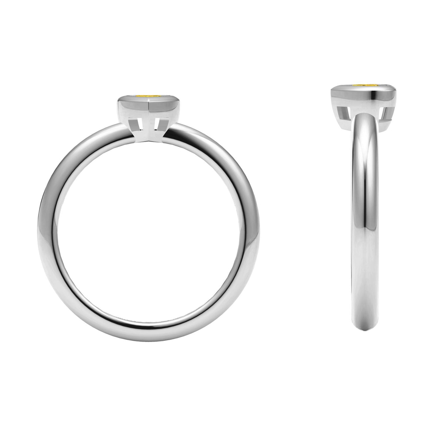 TIF81510732 bezel set heart shaped diamond ring 13#