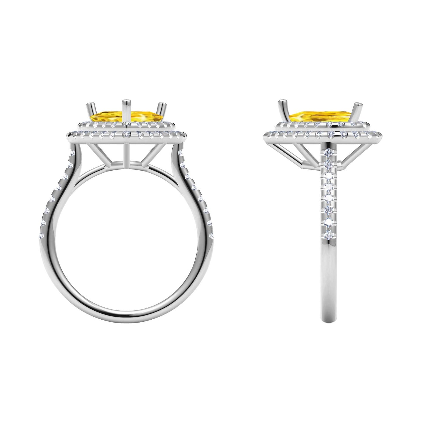 TIF45954170 Two-circle heart-shaped diamond ring 10#