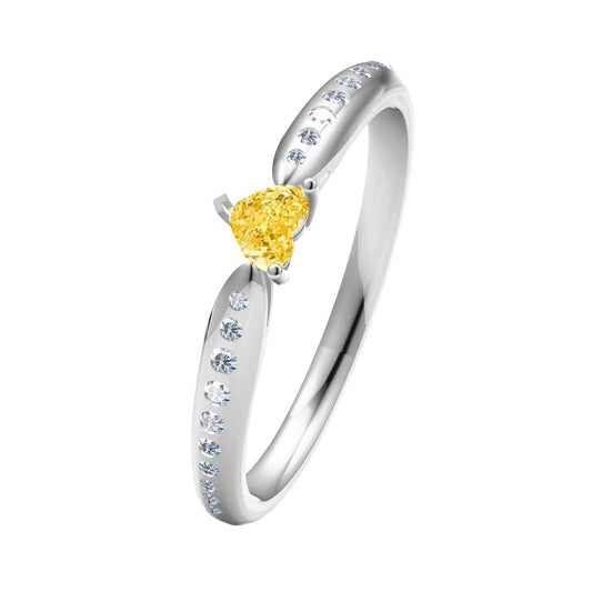 TIF45954171 three-claw heart-shaped diamond ring 17#