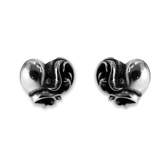 KLX-CH328193 light gold heart-shaped earrings