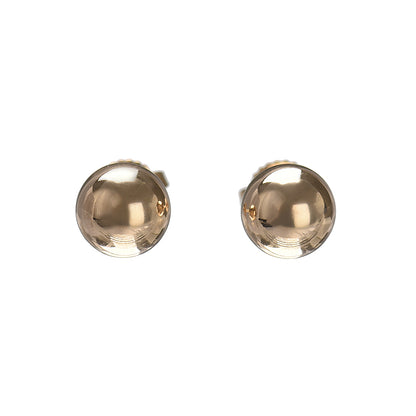 TIF35652664 light gold round bead earrings