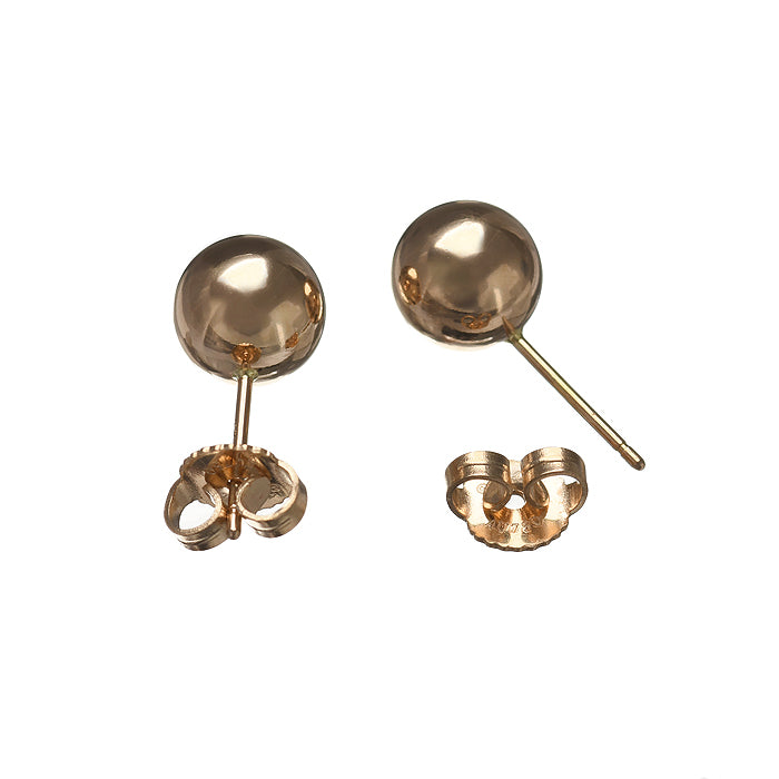 TIF35652664 light gold round bead earrings