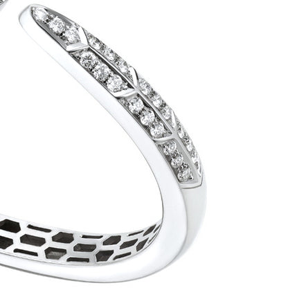 BGL-BR858110 Large Flat-headed Snake Full Diamond Open Bracelet