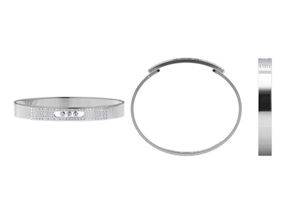 MSK-05842 Flat Straight 3-pack Barrel Sliding Mouth Bracelet