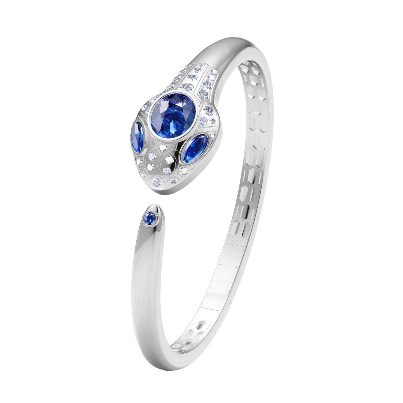The main stone of BGL-845626 big flat-headed snake bracelet is about 8.3x9.6mm