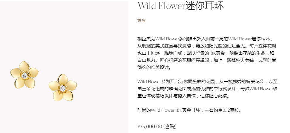 GLF-RGE1804 five-leaf flower mini earrings