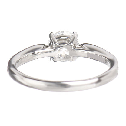 TIF72411071 Crossed four prongs semi-set spade edge straight arm diamond ring 12#